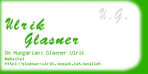 ulrik glasner business card